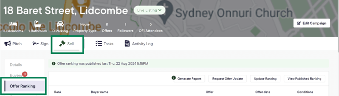2024_Realtair_Sell_Offer ranking campaign offer ranking tab