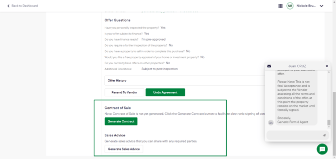 Sell_ Generate the contract