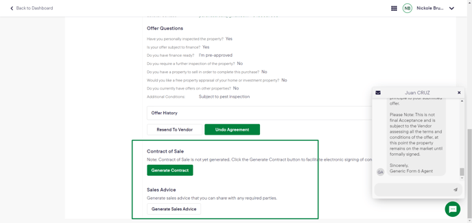 Sell_ Generate the contract
