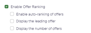 Offer ranking - no options