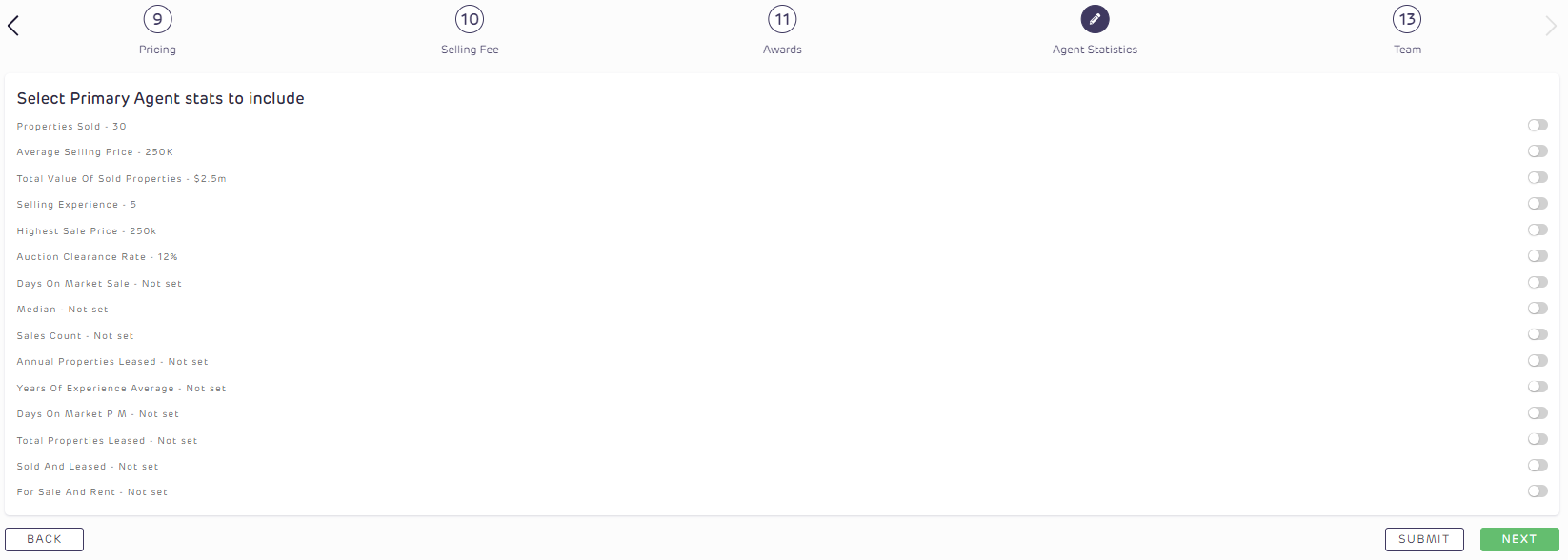 Add Office and Agent Statistics component